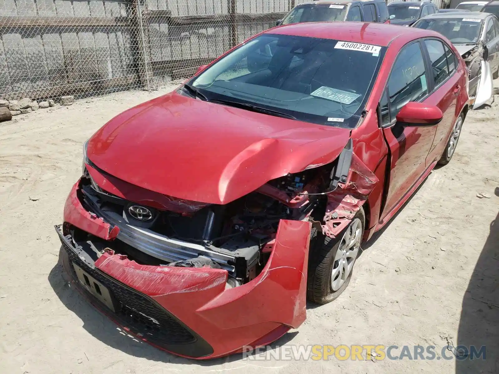 2 Photograph of a damaged car 5YFEPRAE0LP064615 TOYOTA COROLLA 2020