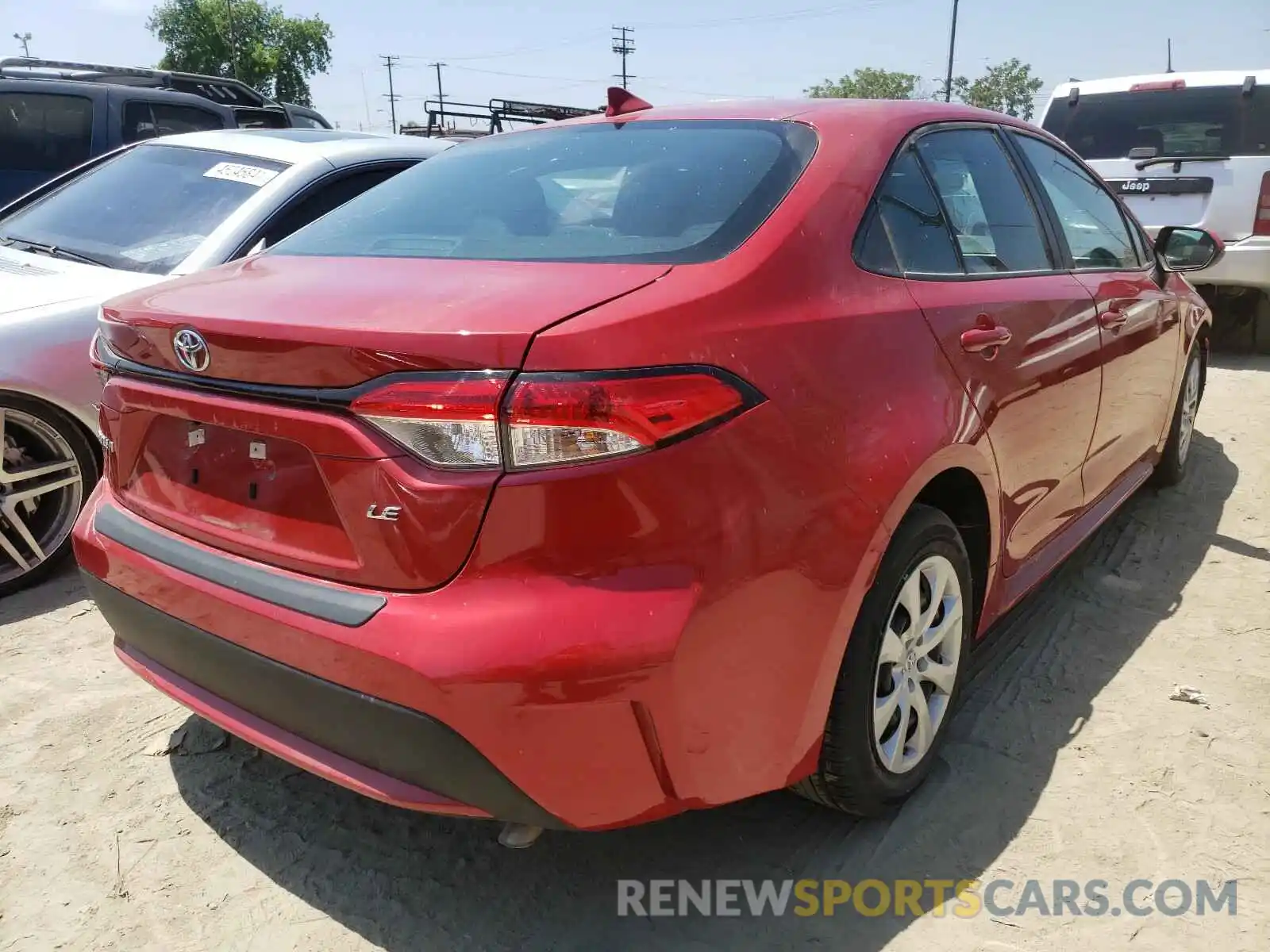 4 Photograph of a damaged car 5YFEPRAE0LP064615 TOYOTA COROLLA 2020