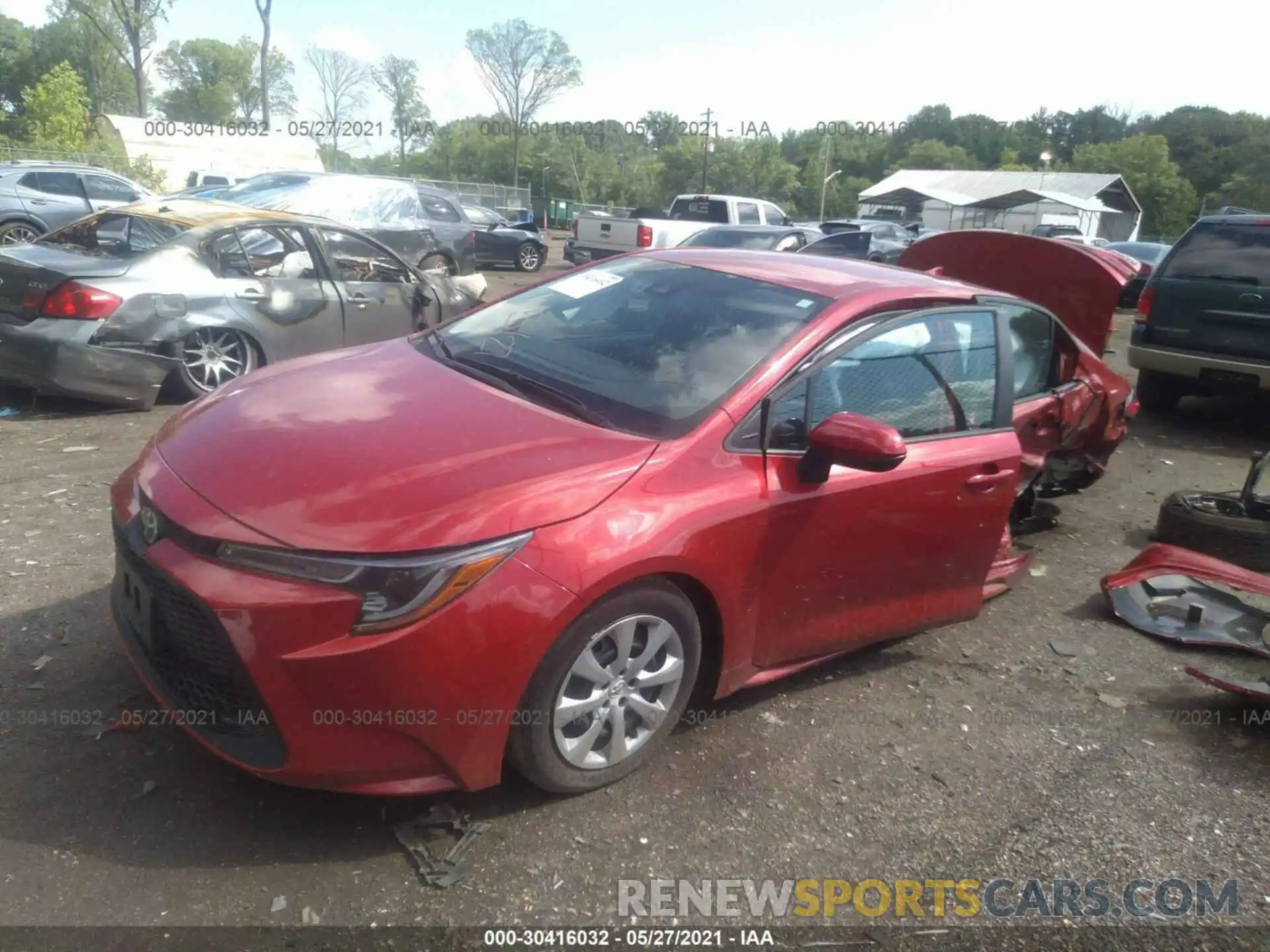 2 Photograph of a damaged car 5YFEPRAE0LP073346 TOYOTA COROLLA 2020