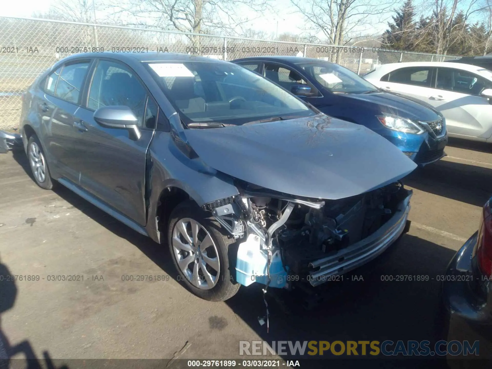 1 Photograph of a damaged car 5YFEPRAE0LP098084 TOYOTA COROLLA 2020