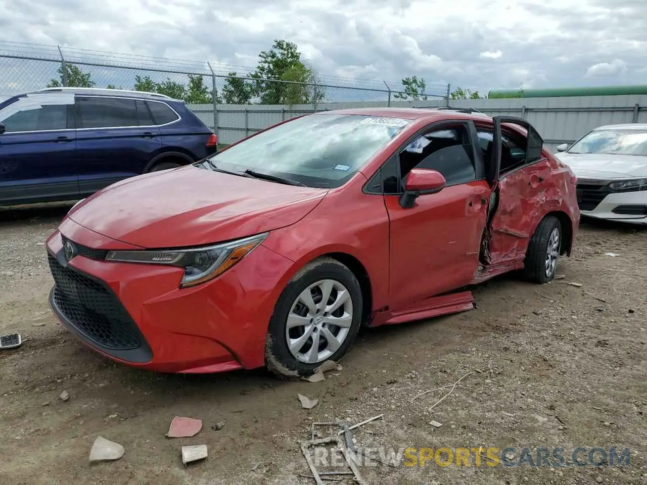 1 Photograph of a damaged car 5YFEPRAE0LP103722 TOYOTA COROLLA 2020