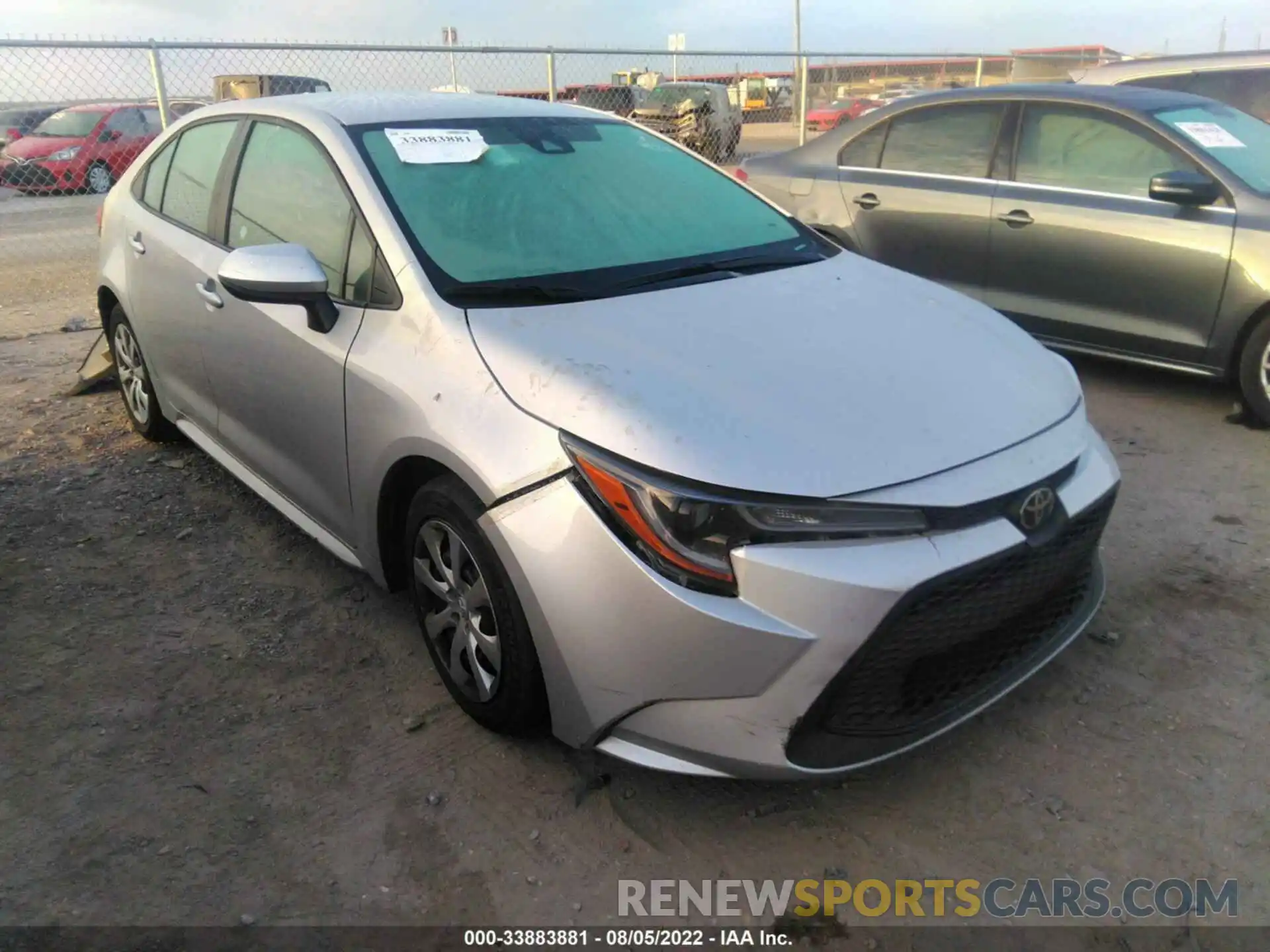 1 Photograph of a damaged car 5YFEPRAE0LP105700 TOYOTA COROLLA 2020