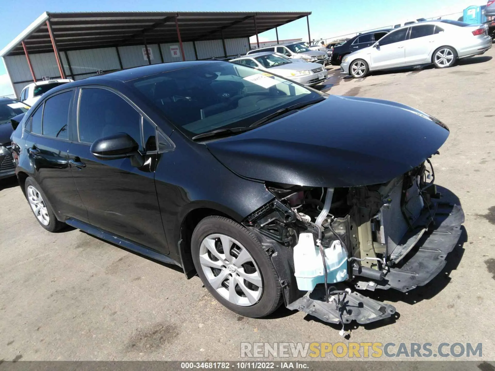 1 Photograph of a damaged car 5YFEPRAE0LP106250 TOYOTA COROLLA 2020