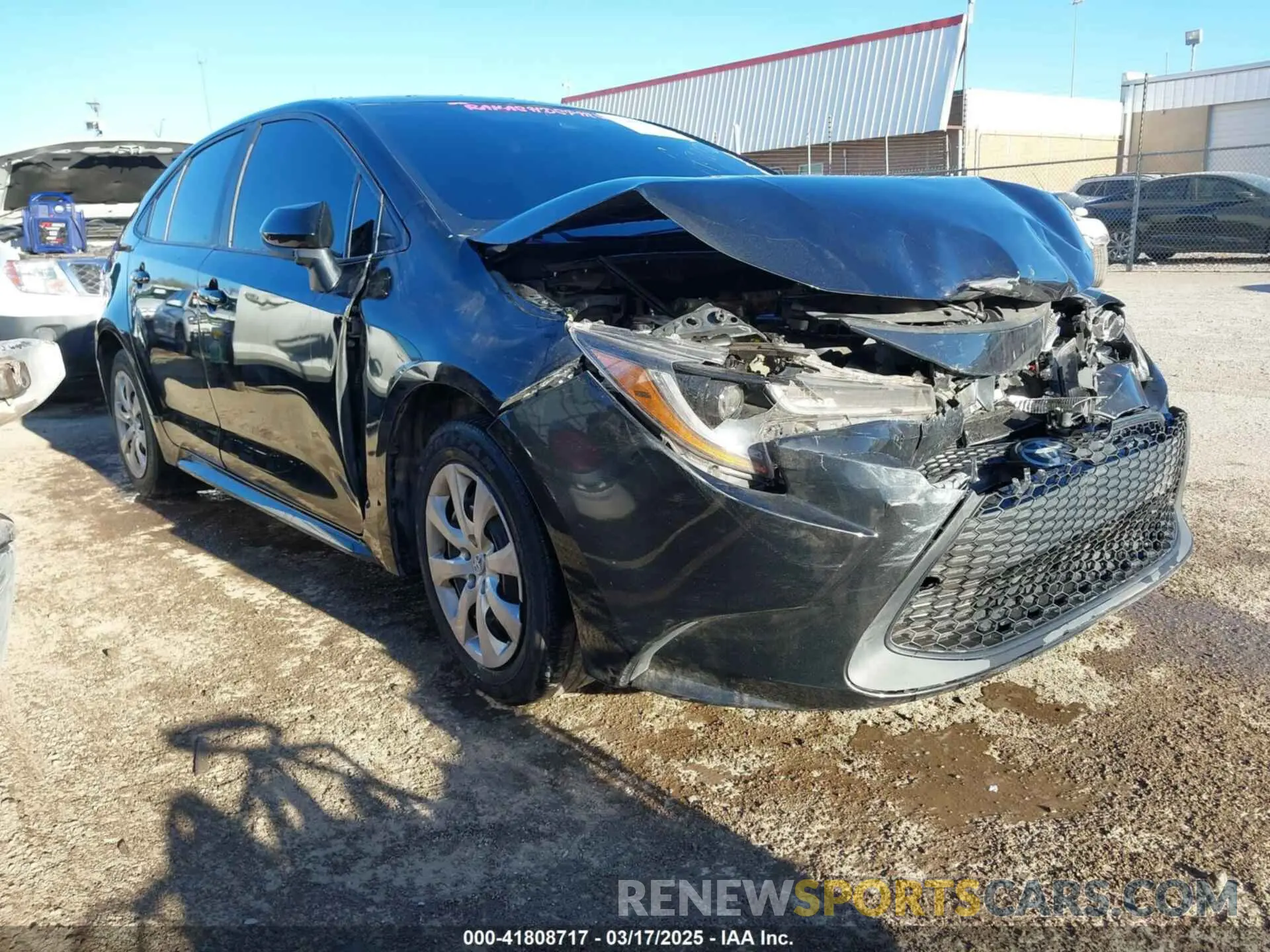 1 Photograph of a damaged car 5YFEPRAE0LP113960 TOYOTA COROLLA 2020