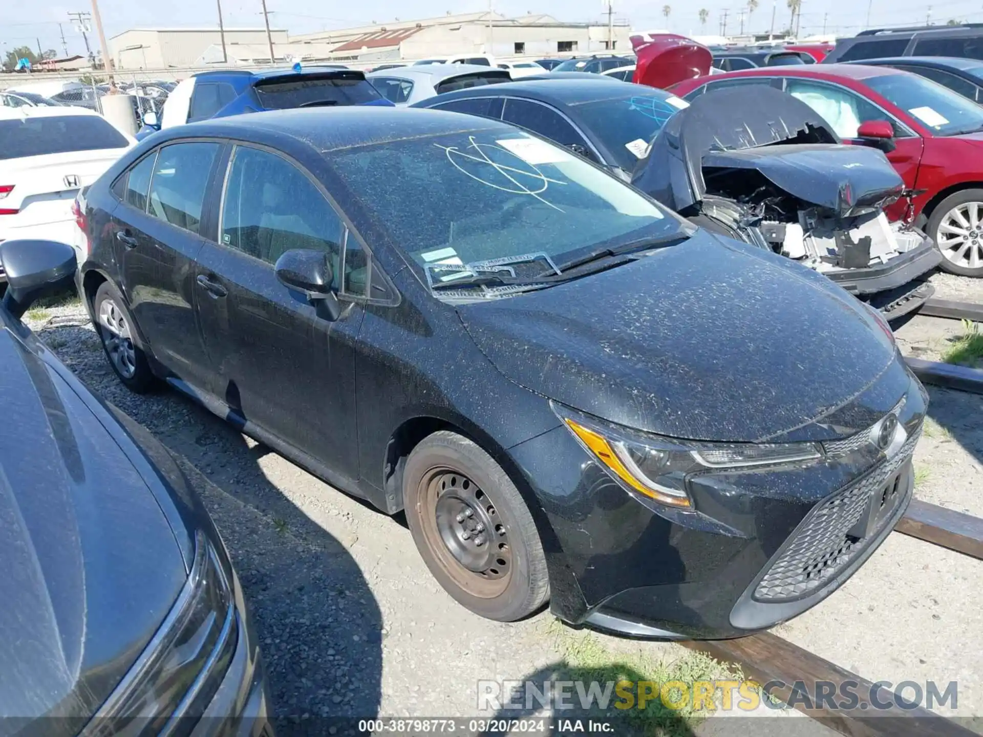 1 Photograph of a damaged car 5YFEPRAE0LP123307 TOYOTA COROLLA 2020