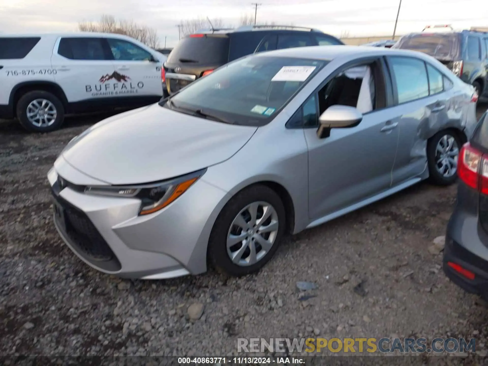 2 Photograph of a damaged car 5YFEPRAE0LP143654 TOYOTA COROLLA 2020