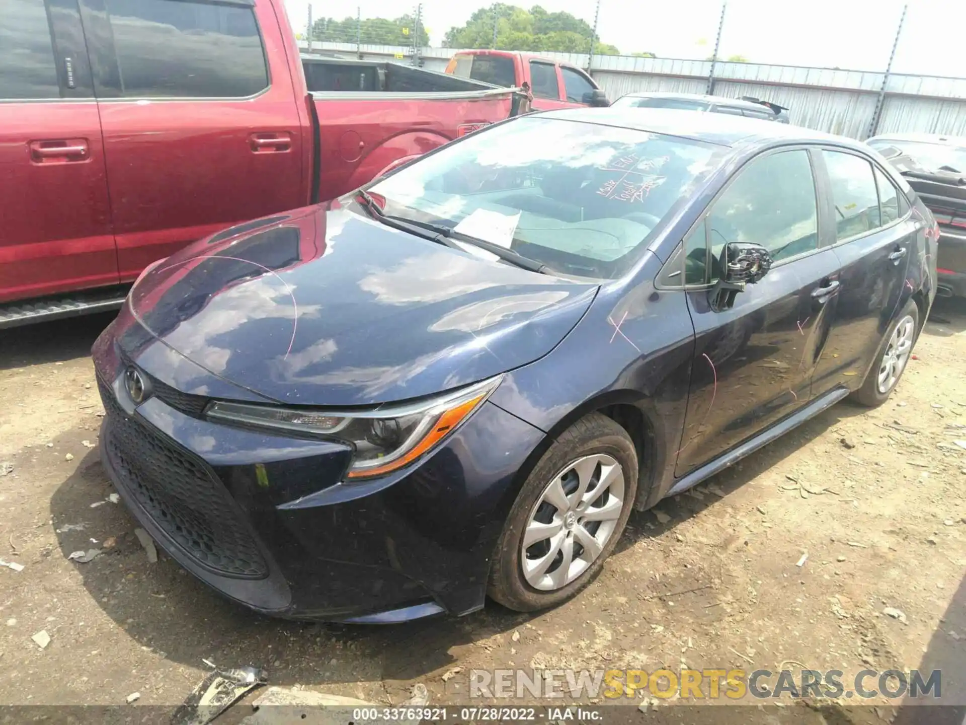 2 Photograph of a damaged car 5YFEPRAE1LP089426 TOYOTA COROLLA 2020