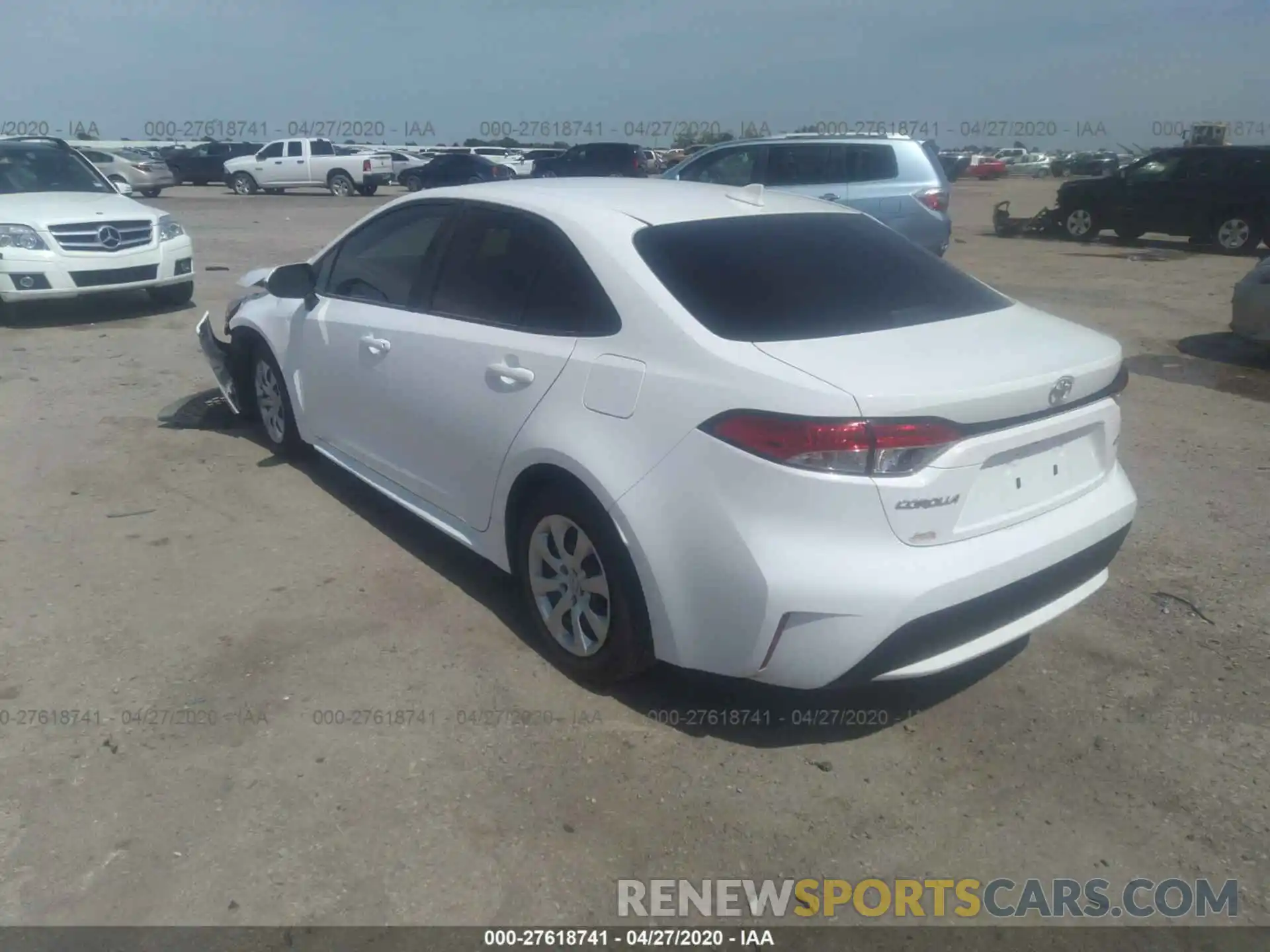 3 Photograph of a damaged car 5YFEPRAE1LP096392 TOYOTA COROLLA 2020