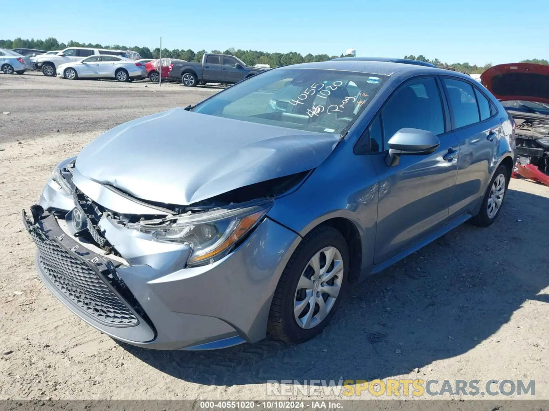 2 Photograph of a damaged car 5YFEPRAE1LP115801 TOYOTA COROLLA 2020