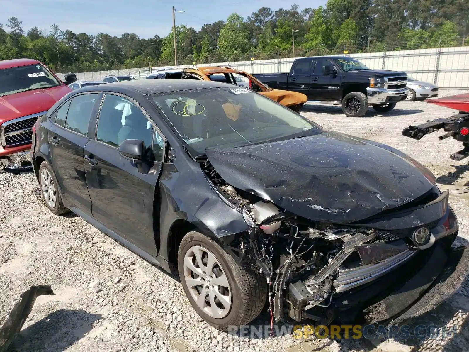 1 Photograph of a damaged car 5YFEPRAE2LP059013 TOYOTA COROLLA 2020