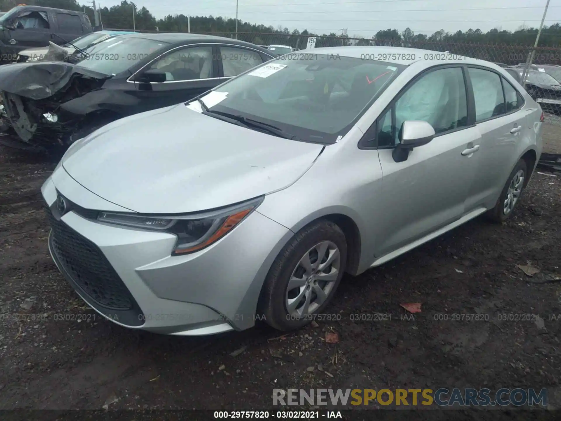 2 Photograph of a damaged car 5YFEPRAE2LP088513 TOYOTA COROLLA 2020