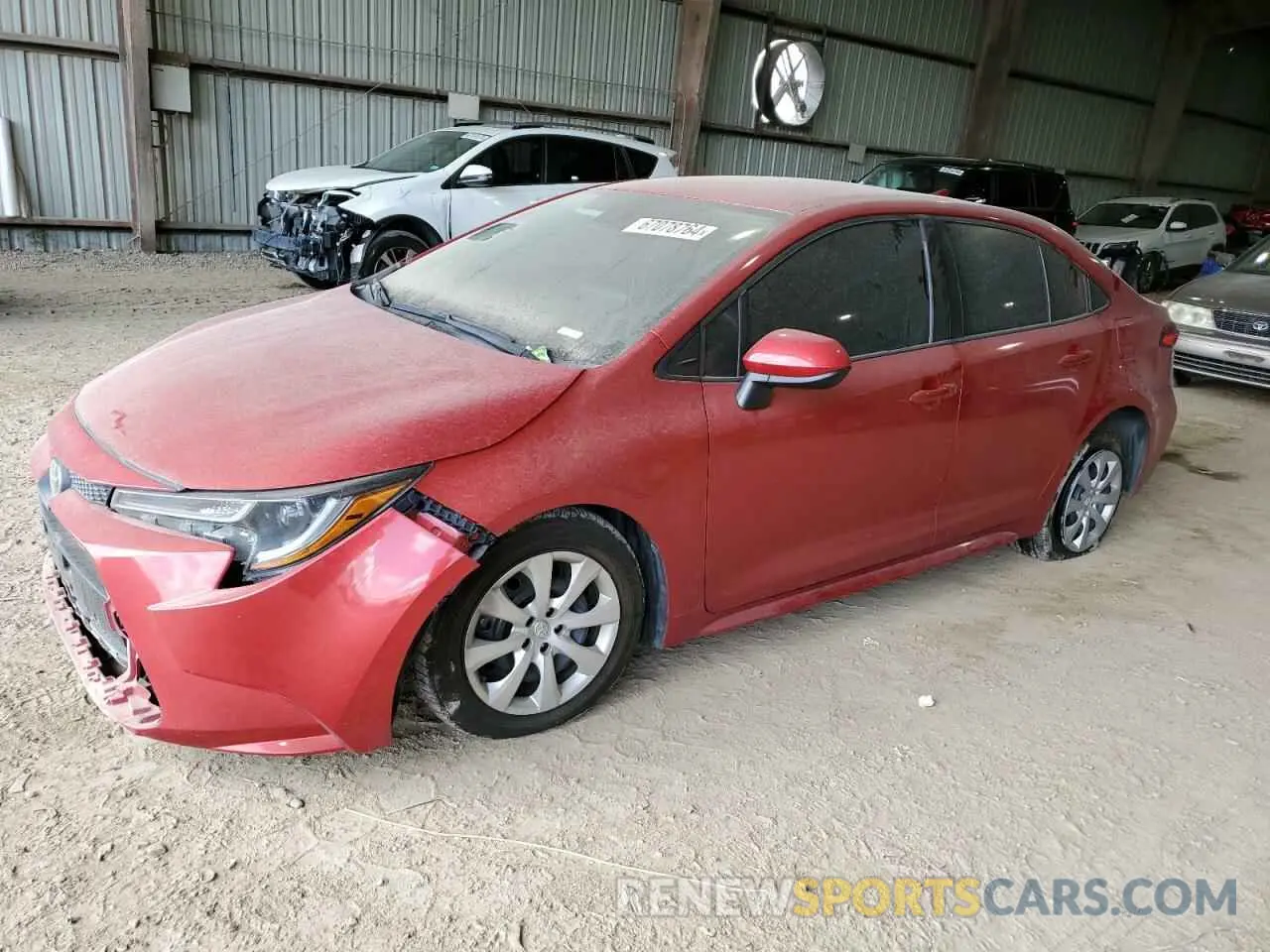 1 Photograph of a damaged car 5YFEPRAE2LP095543 TOYOTA COROLLA 2020