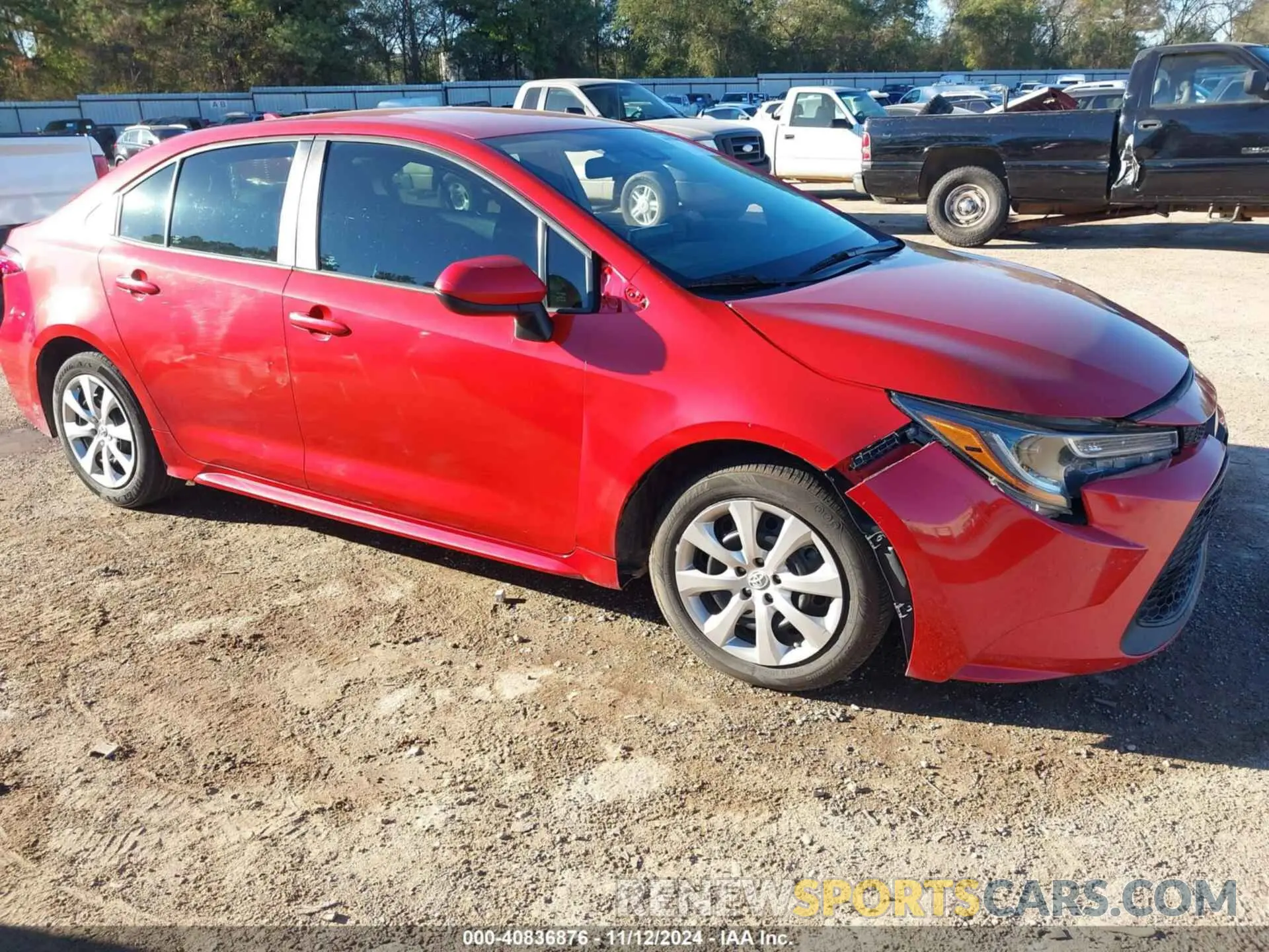 1 Photograph of a damaged car 5YFEPRAE2LP099401 TOYOTA COROLLA 2020