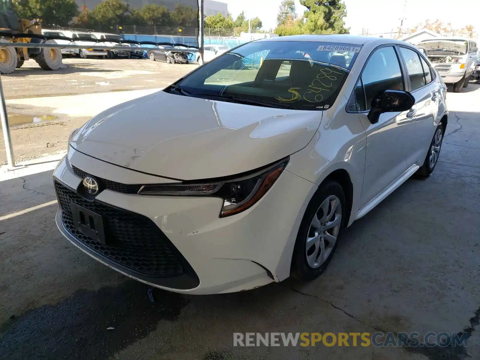 2 Photograph of a damaged car 5YFEPRAE2LP121199 TOYOTA COROLLA 2020