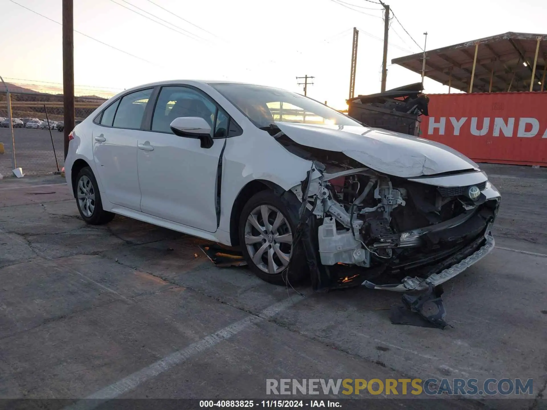 1 Photograph of a damaged car 5YFEPRAE2LP126354 TOYOTA COROLLA 2020