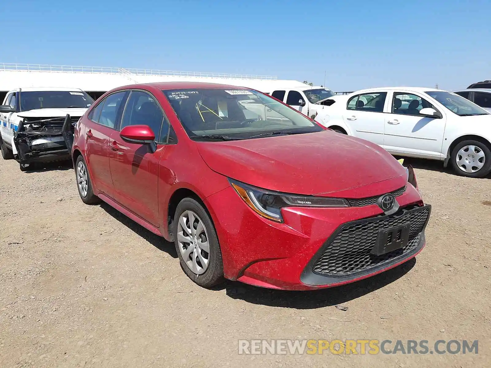 1 Photograph of a damaged car 5YFEPRAE2LP144319 TOYOTA COROLLA 2020