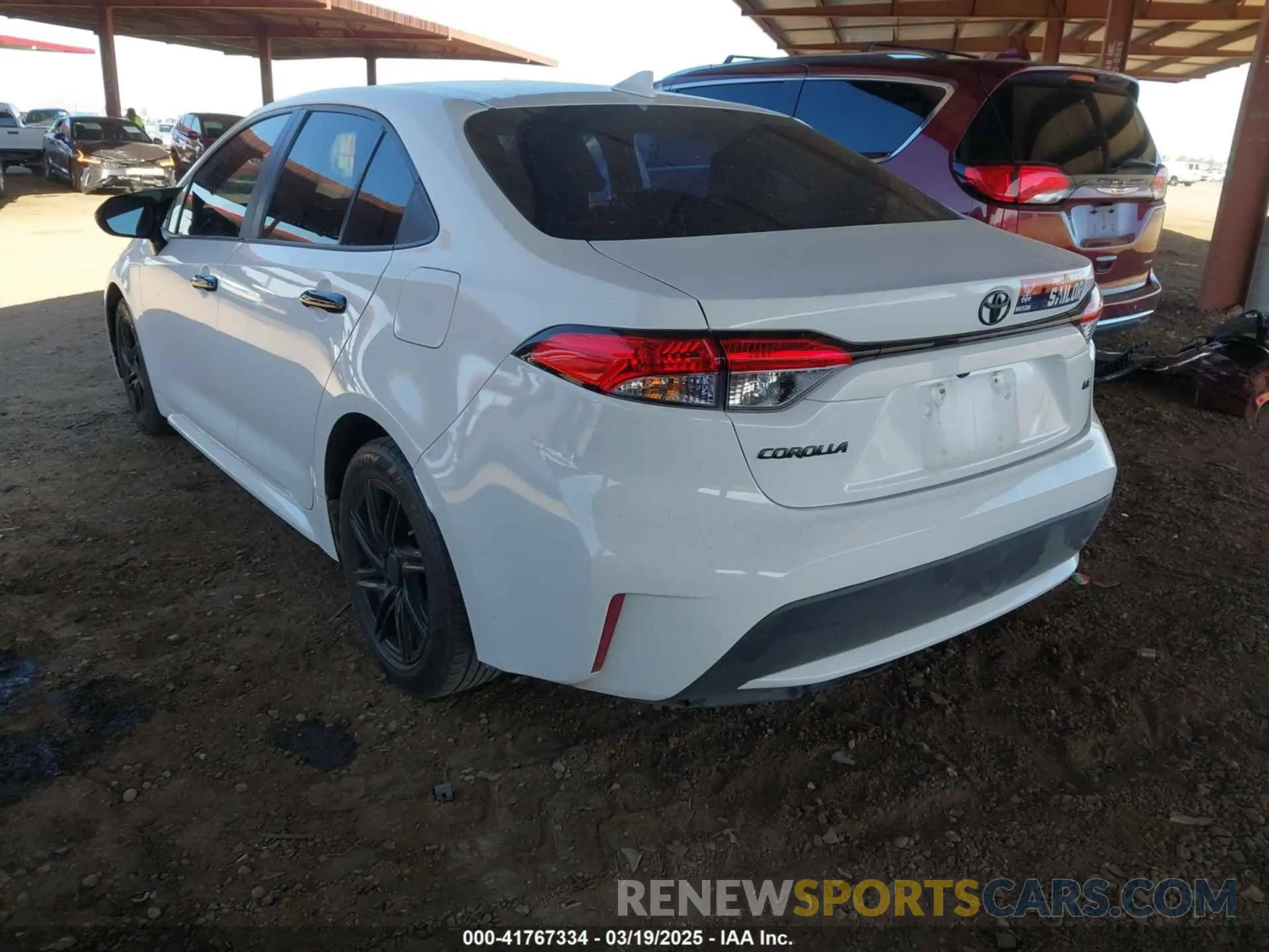 3 Photograph of a damaged car 5YFEPRAE2LP144904 TOYOTA COROLLA 2020
