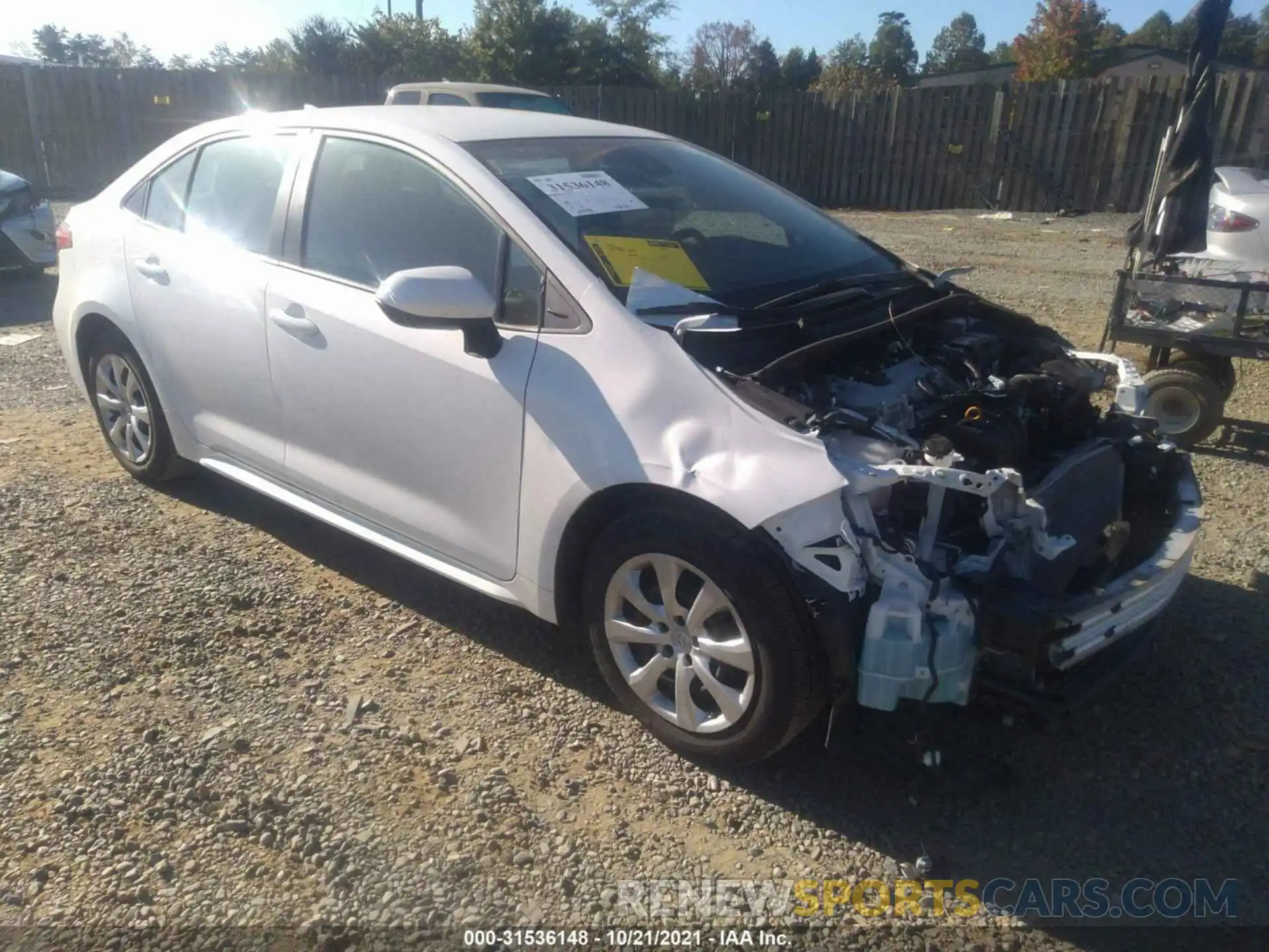 1 Photograph of a damaged car 5YFEPRAE3LP047579 TOYOTA COROLLA 2020