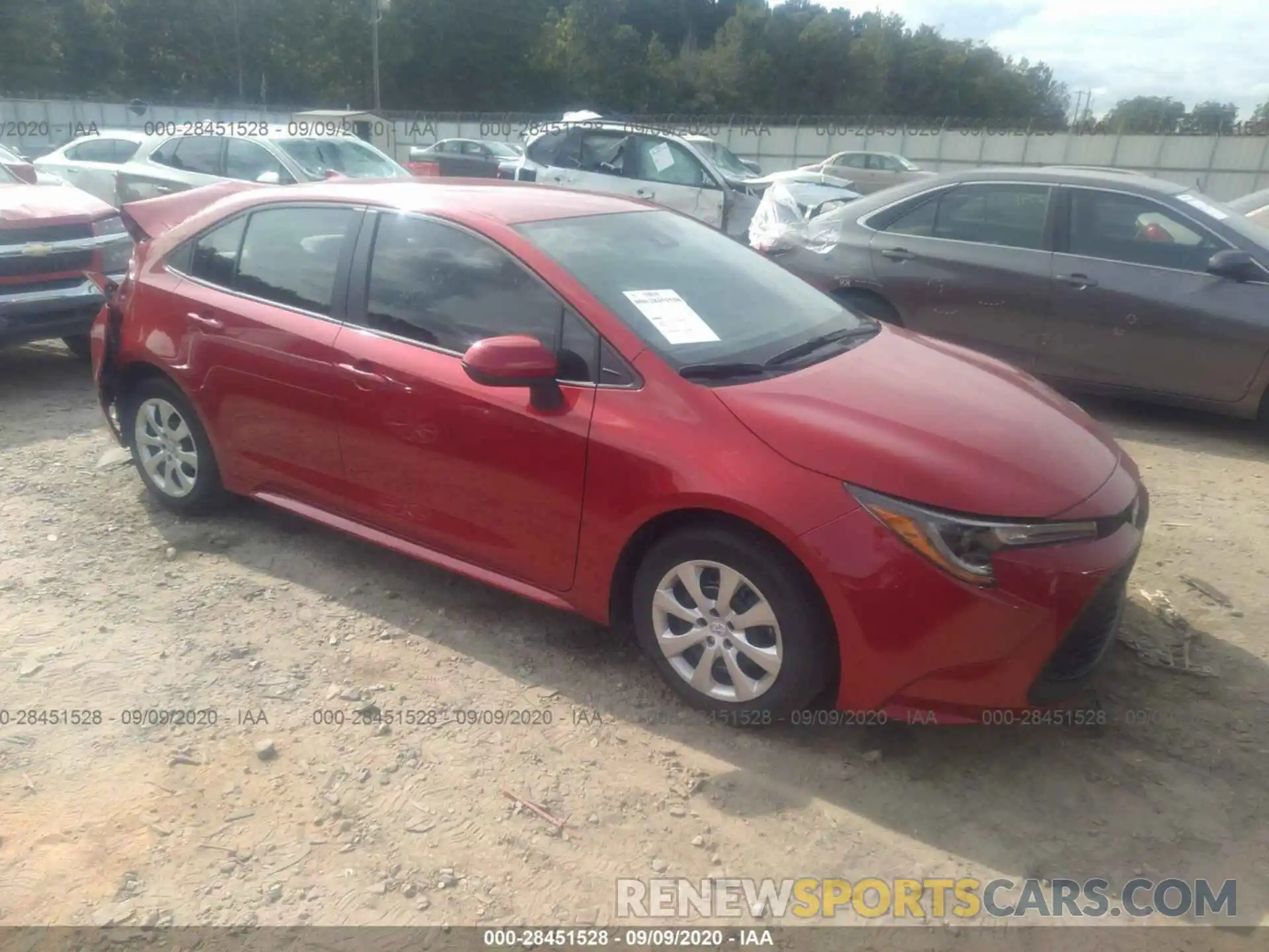 1 Photograph of a damaged car 5YFEPRAE3LP061191 TOYOTA COROLLA 2020