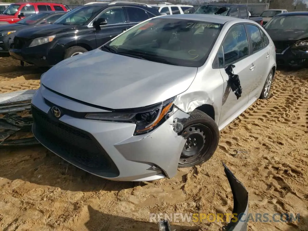 2 Photograph of a damaged car 5YFEPRAE3LP085023 TOYOTA COROLLA 2020