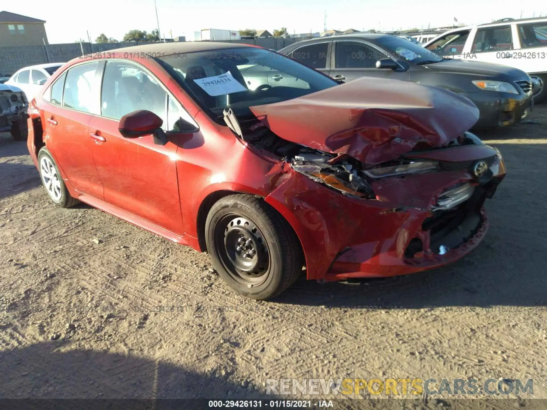 1 Photograph of a damaged car 5YFEPRAE3LP094711 TOYOTA COROLLA 2020