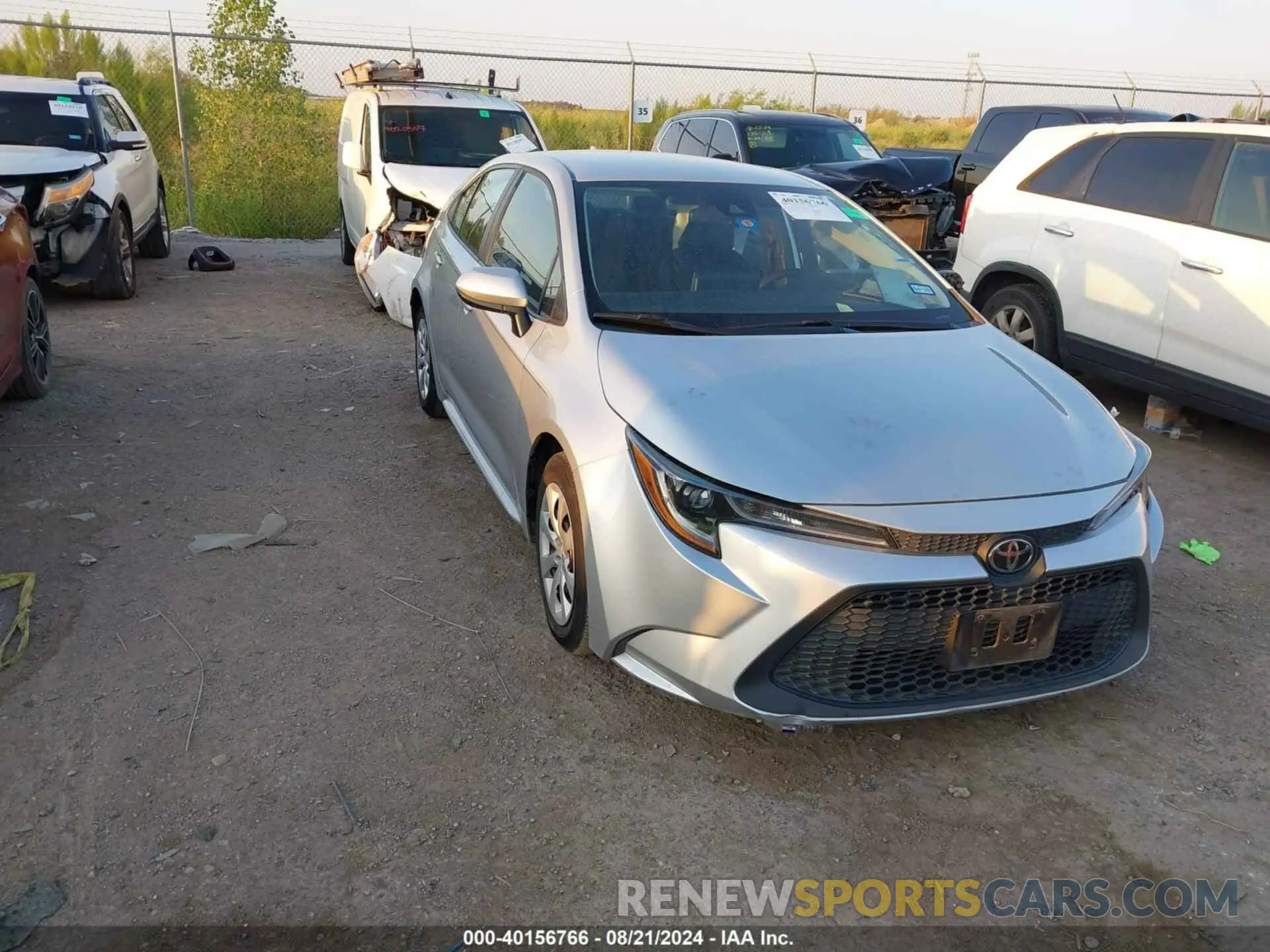 1 Photograph of a damaged car 5YFEPRAE3LP127738 TOYOTA COROLLA 2020