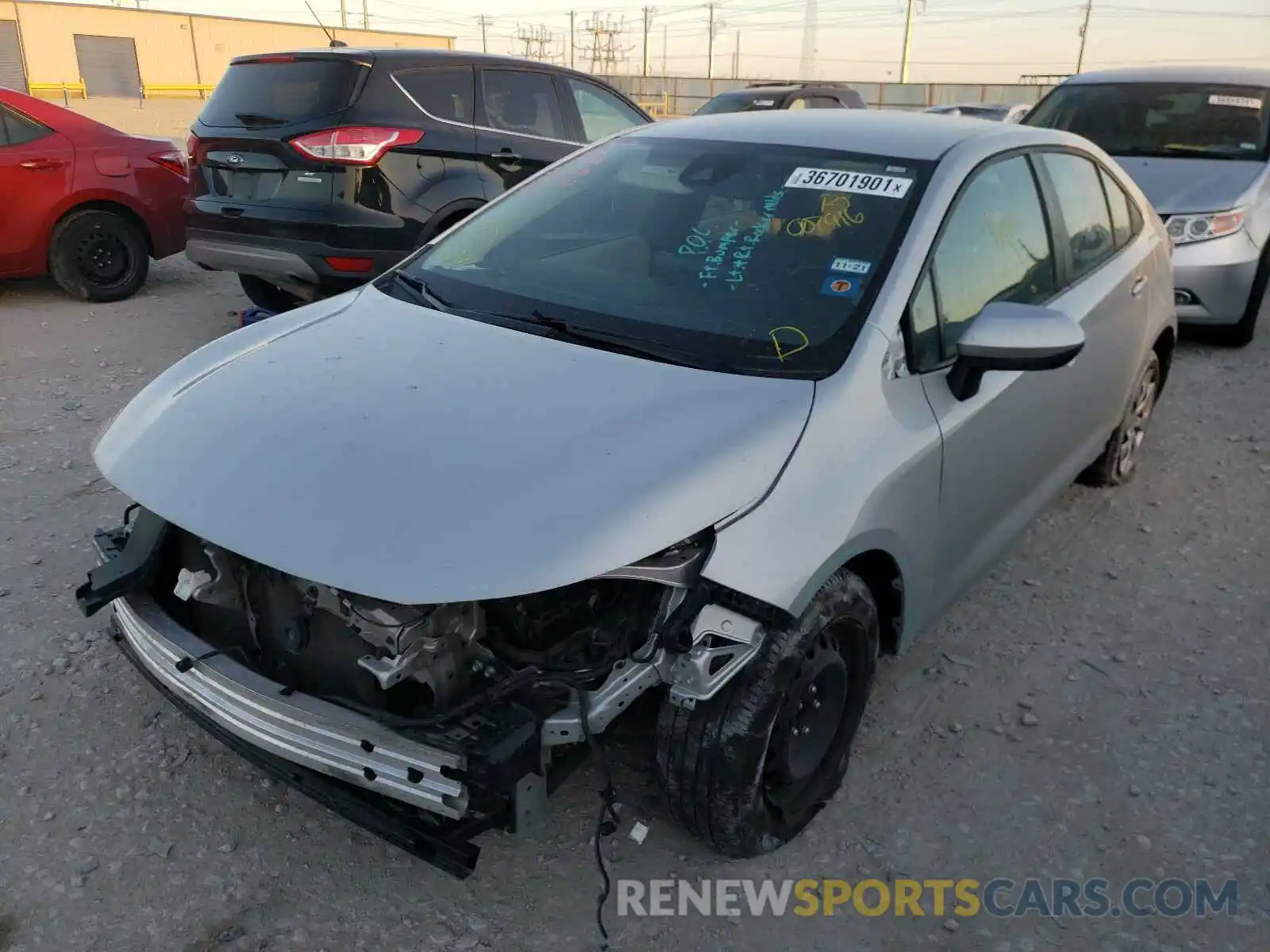 2 Photograph of a damaged car 5YFEPRAE4LP007916 TOYOTA COROLLA 2020