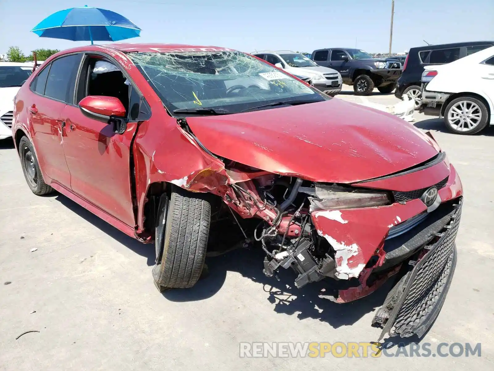 1 Photograph of a damaged car 5YFEPRAE4LP021170 TOYOTA COROLLA 2020