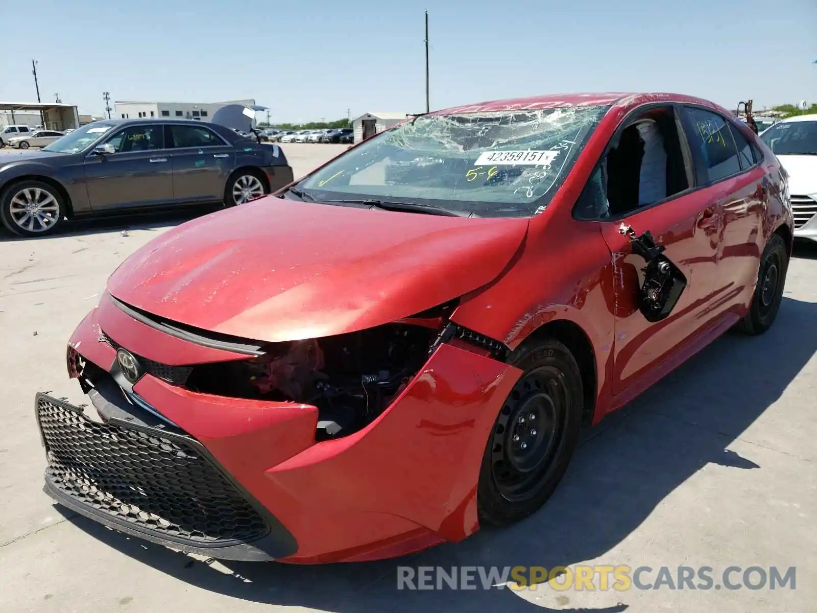 2 Photograph of a damaged car 5YFEPRAE4LP021170 TOYOTA COROLLA 2020