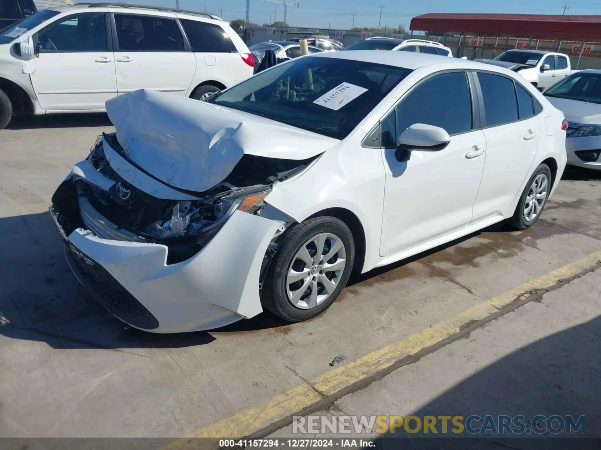 2 Photograph of a damaged car 5YFEPRAE4LP021797 TOYOTA COROLLA 2020