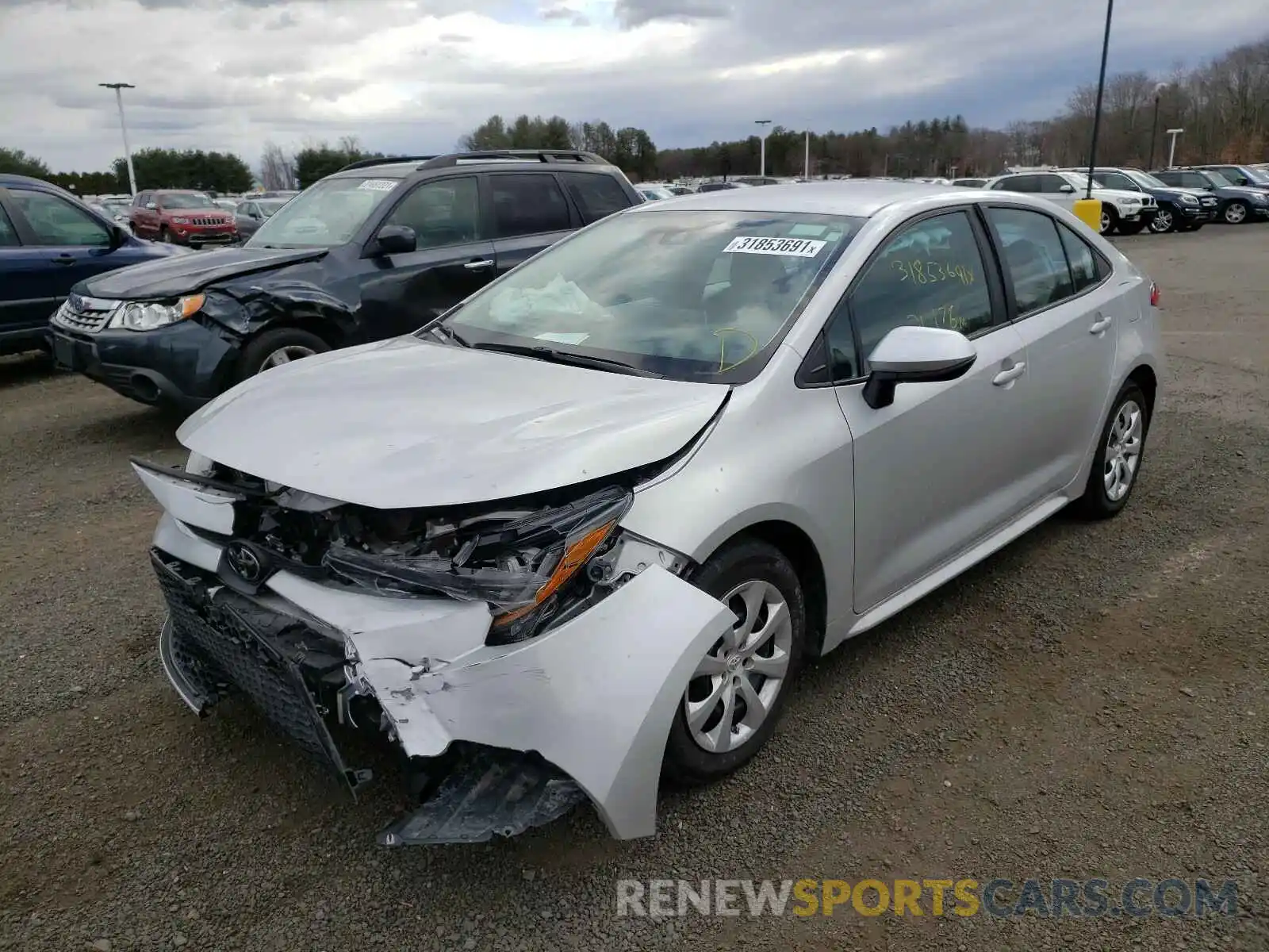 2 Photograph of a damaged car 5YFEPRAE4LP047395 TOYOTA COROLLA 2020