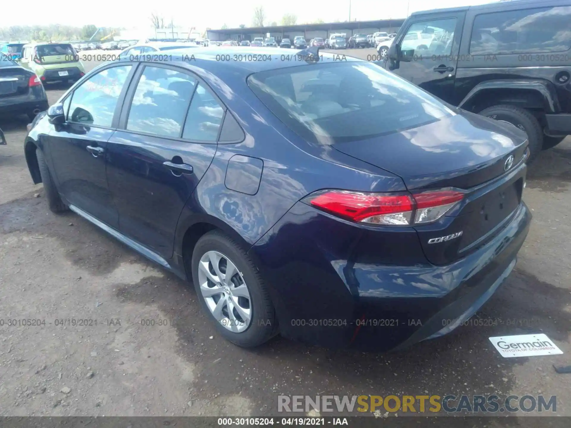 3 Photograph of a damaged car 5YFEPRAE4LP059966 TOYOTA COROLLA 2020