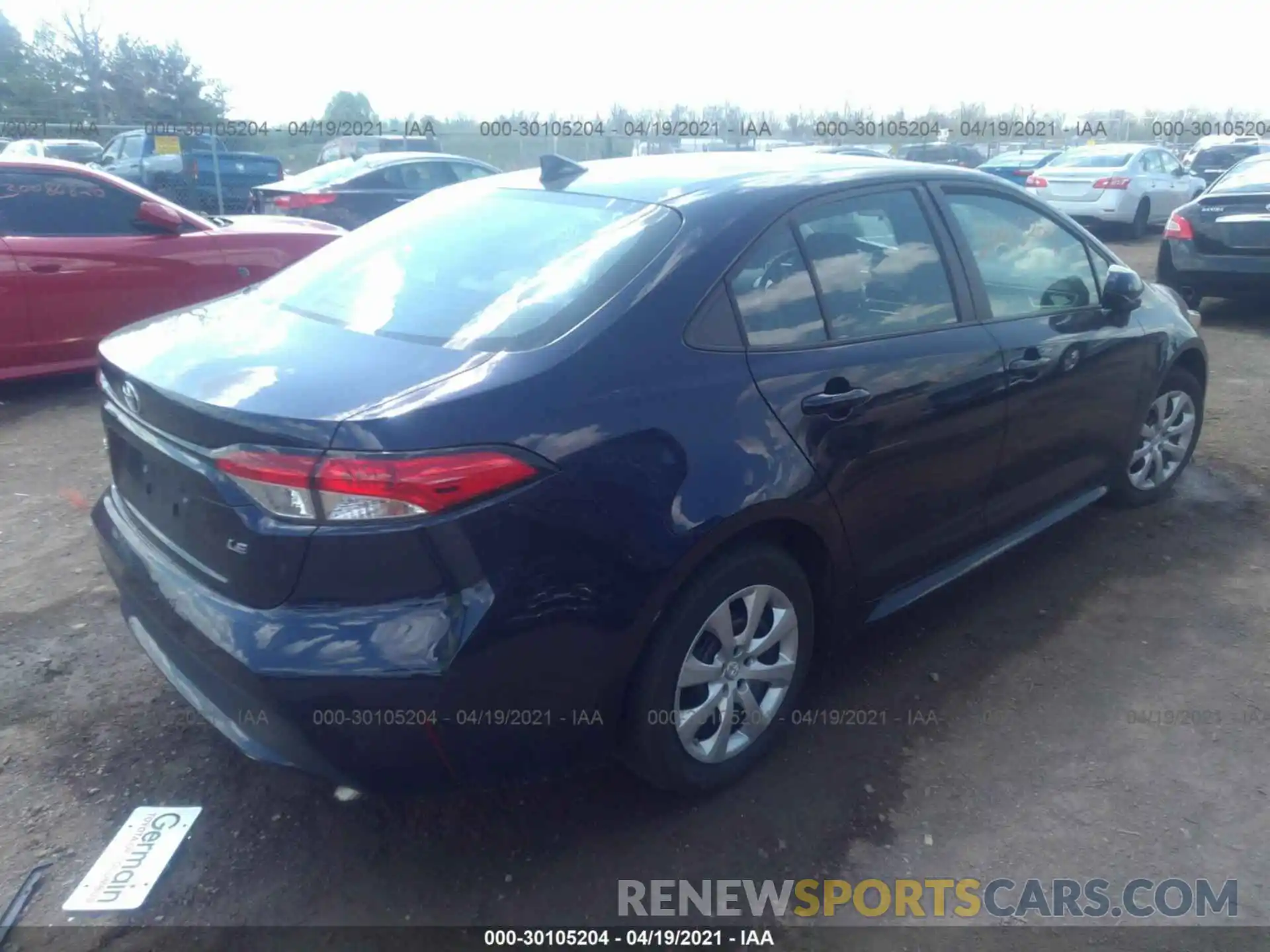 4 Photograph of a damaged car 5YFEPRAE4LP059966 TOYOTA COROLLA 2020