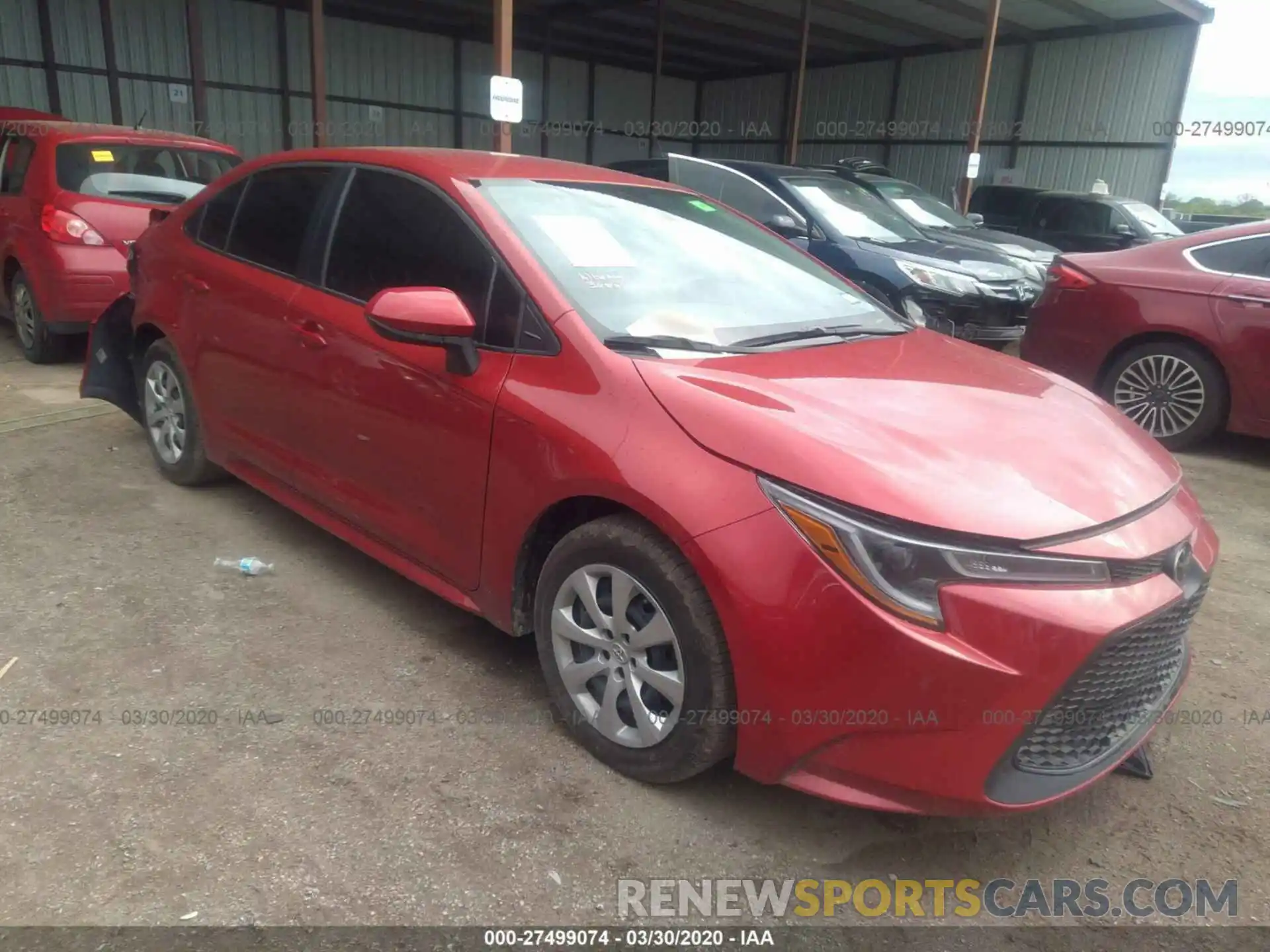 1 Photograph of a damaged car 5YFEPRAE4LP060941 TOYOTA COROLLA 2020