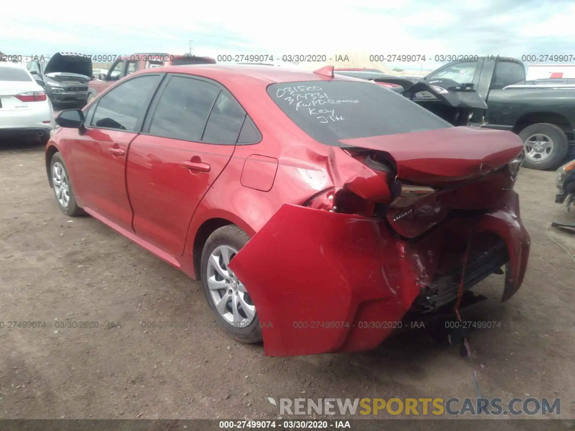 3 Photograph of a damaged car 5YFEPRAE4LP060941 TOYOTA COROLLA 2020