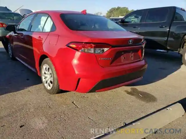 3 Photograph of a damaged car 5YFEPRAE4LP101049 TOYOTA COROLLA 2020