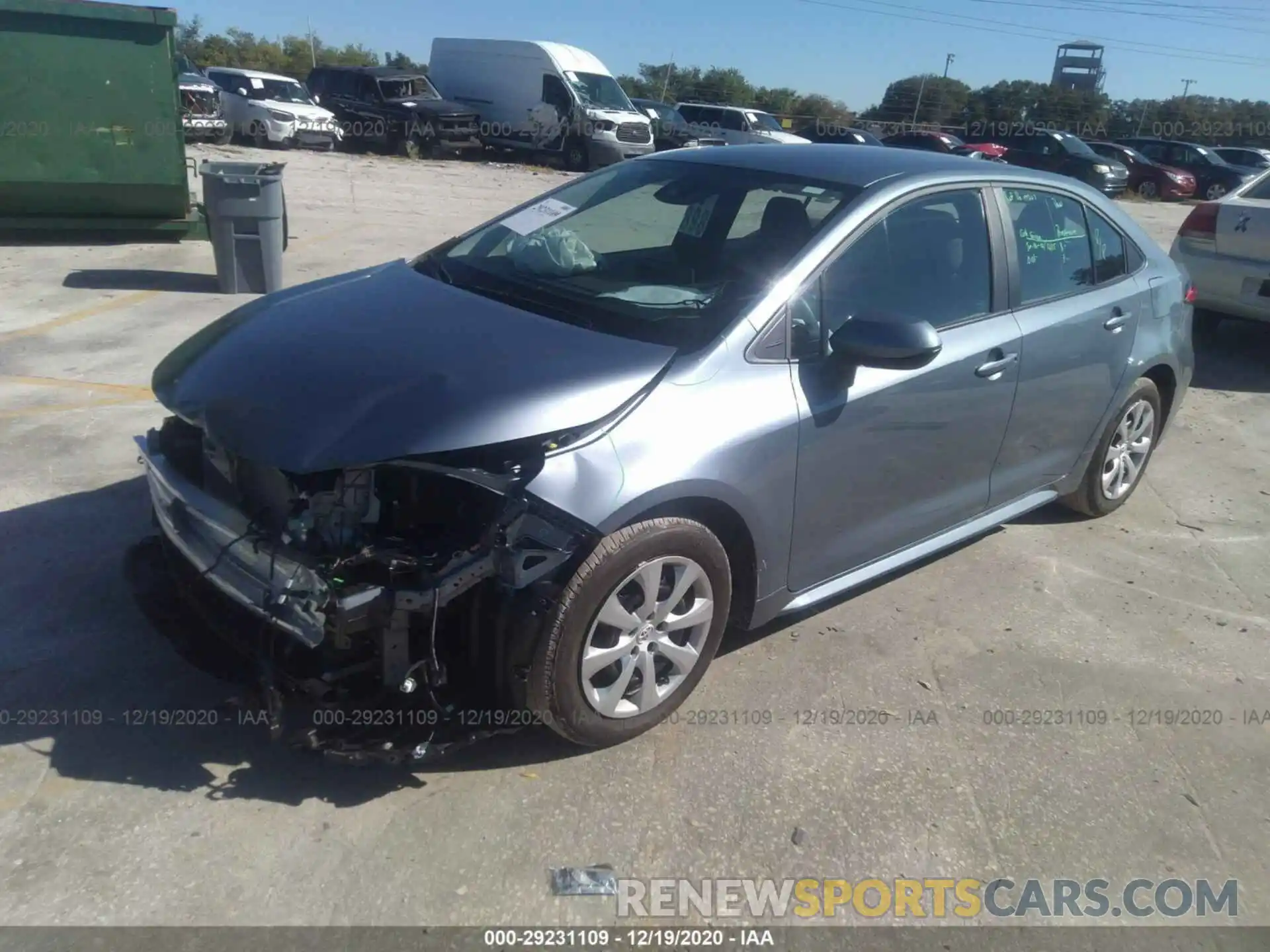 2 Photograph of a damaged car 5YFEPRAE4LP105618 TOYOTA COROLLA 2020