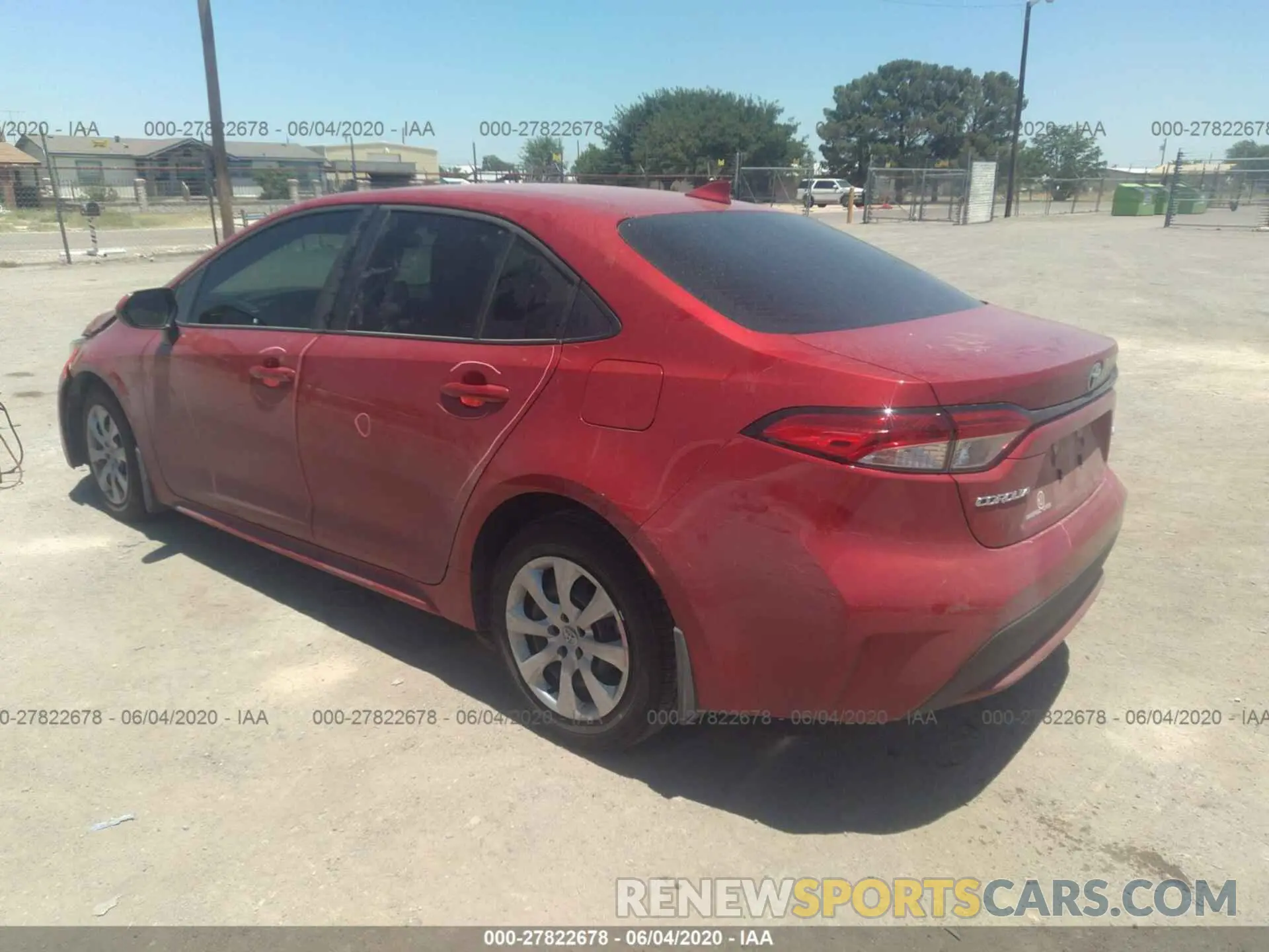 3 Photograph of a damaged car 5YFEPRAE4LP110849 TOYOTA COROLLA 2020