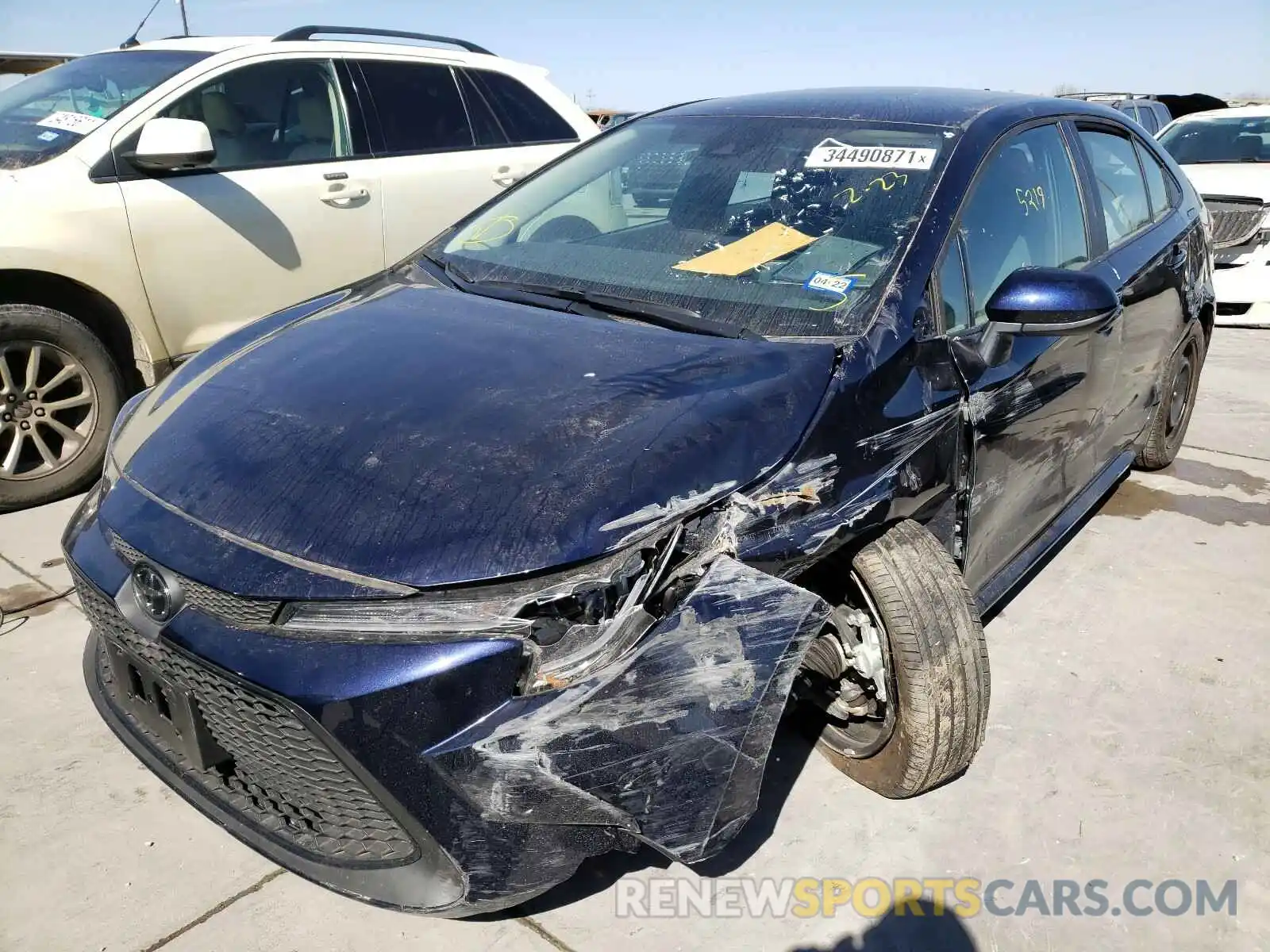 2 Photograph of a damaged car 5YFEPRAE4LP124525 TOYOTA COROLLA 2020