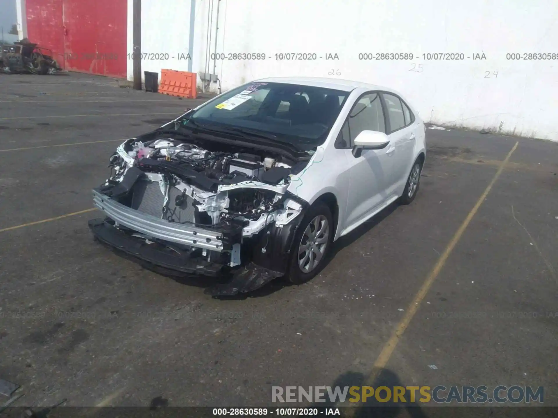 2 Photograph of a damaged car 5YFEPRAE4LP136738 TOYOTA COROLLA 2020