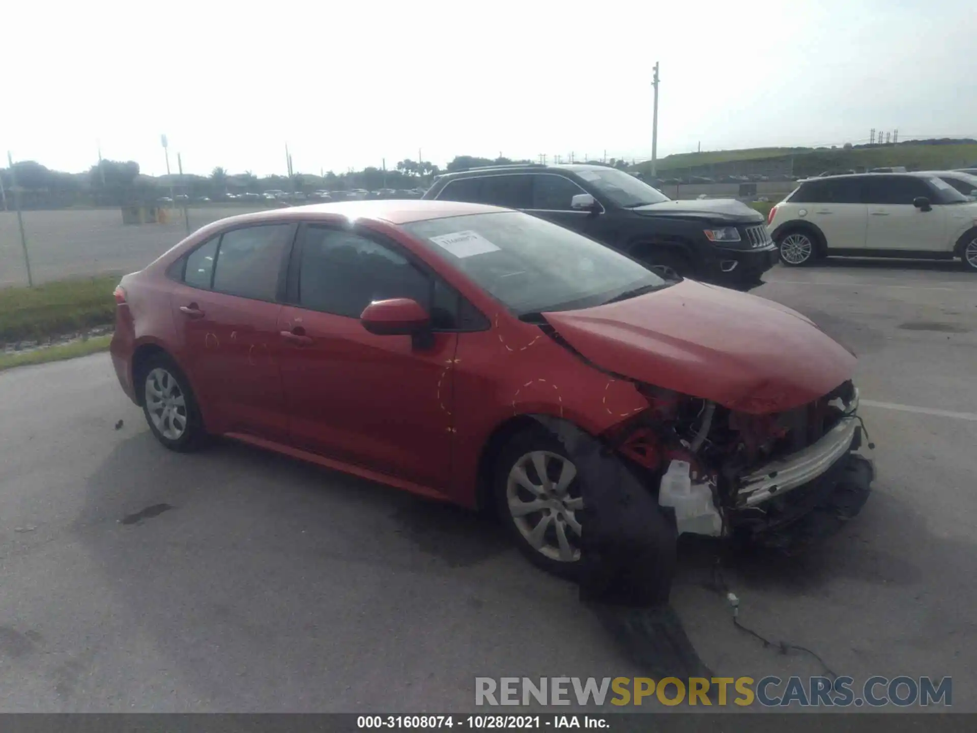 1 Photograph of a damaged car 5YFEPRAE5LP051309 TOYOTA COROLLA 2020