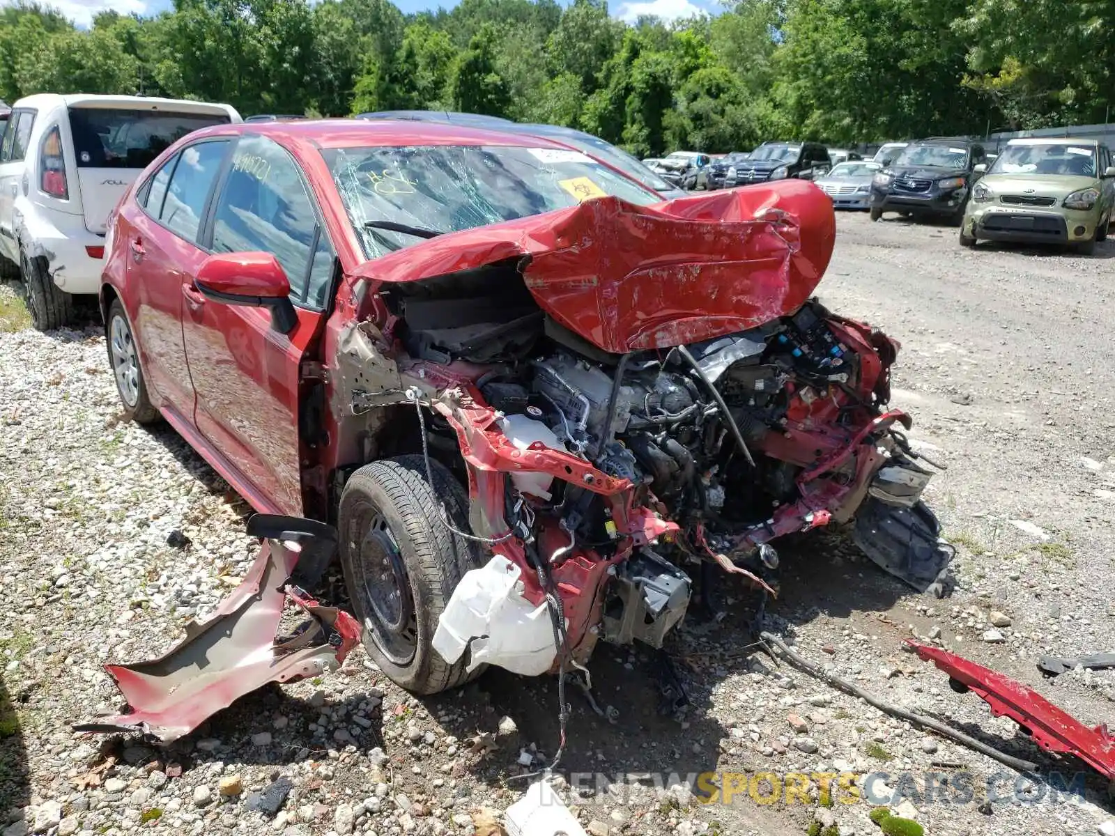 1 Photograph of a damaged car 5YFEPRAE5LP057871 TOYOTA COROLLA 2020