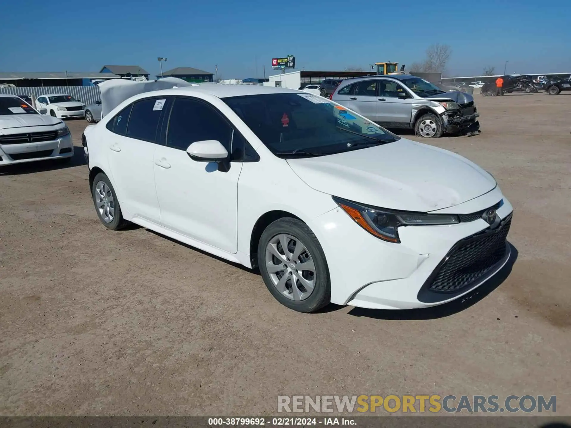 1 Photograph of a damaged car 5YFEPRAE5LP068059 TOYOTA COROLLA 2020