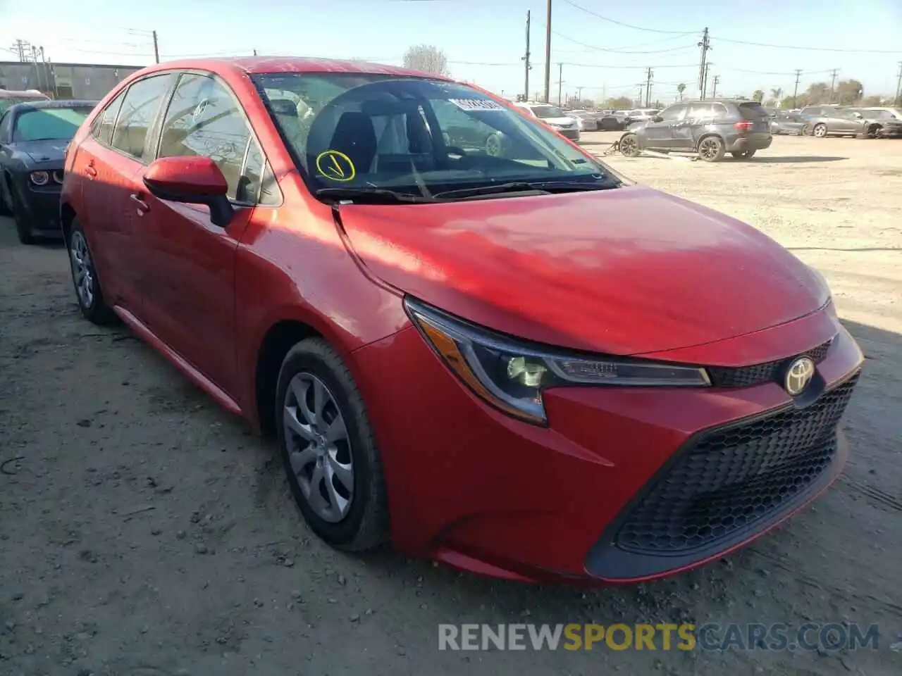 1 Photograph of a damaged car 5YFEPRAE5LP113890 TOYOTA COROLLA 2020