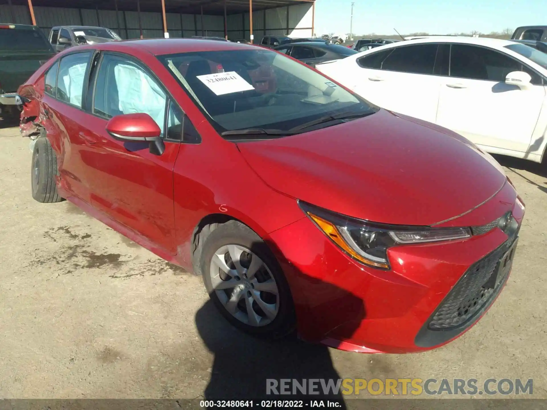 1 Photograph of a damaged car 5YFEPRAE5LP135453 TOYOTA COROLLA 2020