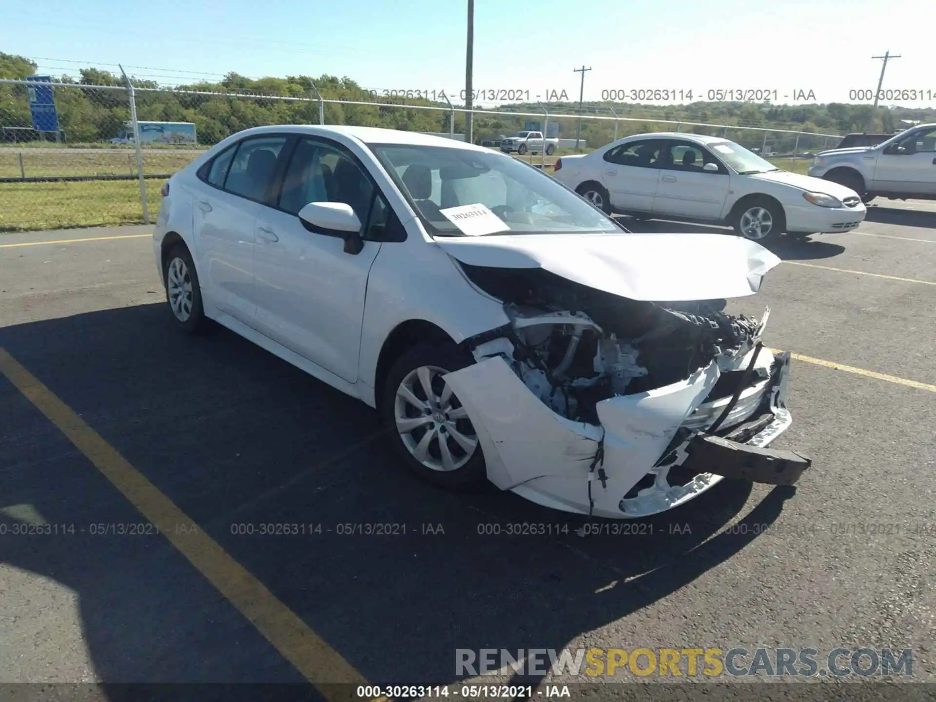 1 Photograph of a damaged car 5YFEPRAE6LP005763 TOYOTA COROLLA 2020