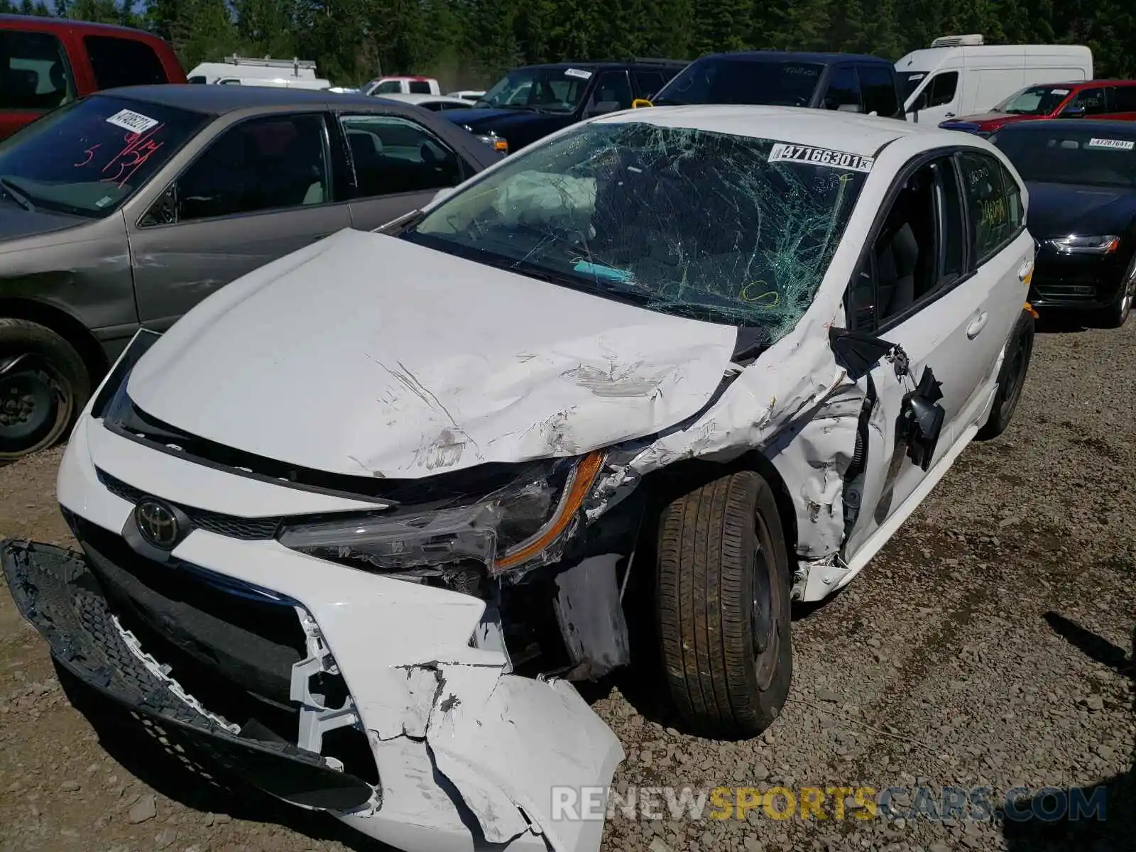 2 Photograph of a damaged car 5YFEPRAE6LP021865 TOYOTA COROLLA 2020