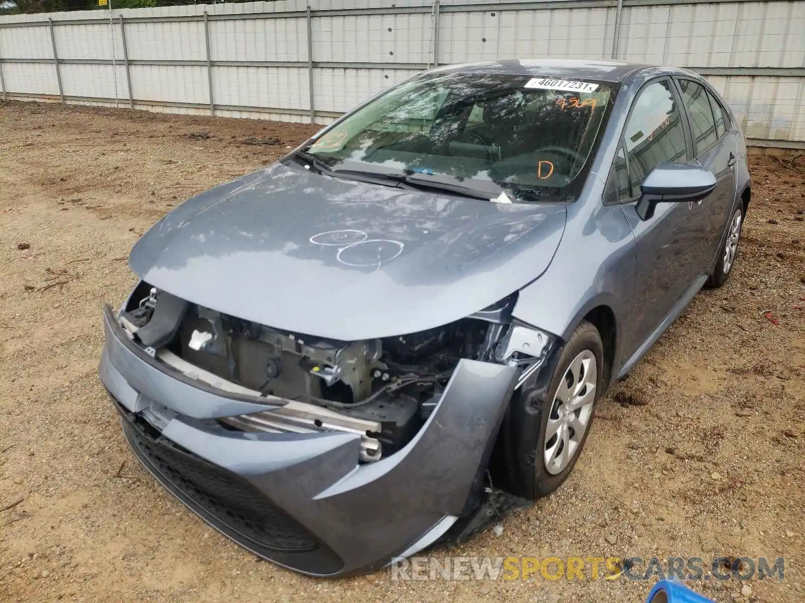 2 Photograph of a damaged car 5YFEPRAE6LP024569 TOYOTA COROLLA 2020