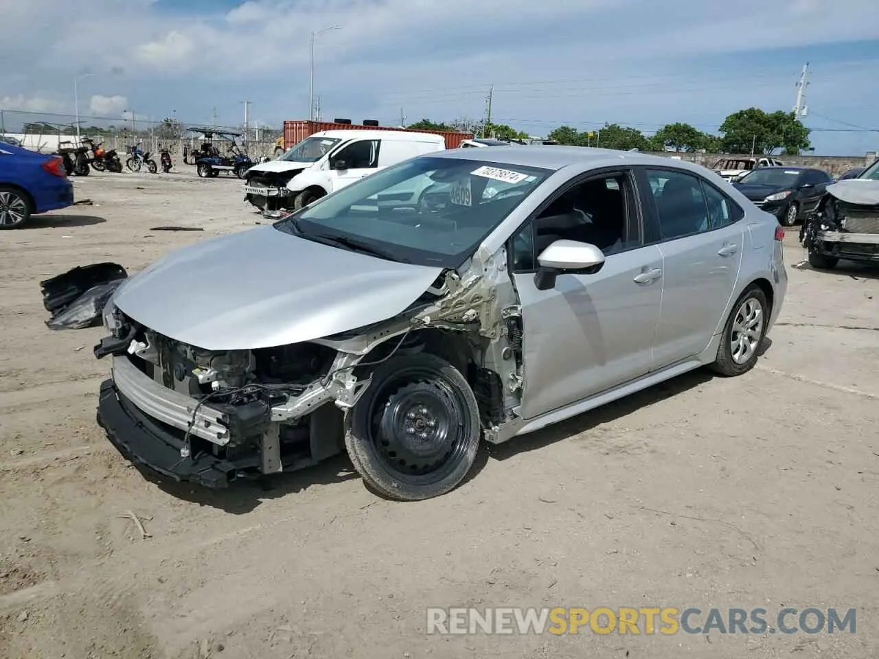 1 Photograph of a damaged car 5YFEPRAE6LP028556 TOYOTA COROLLA 2020