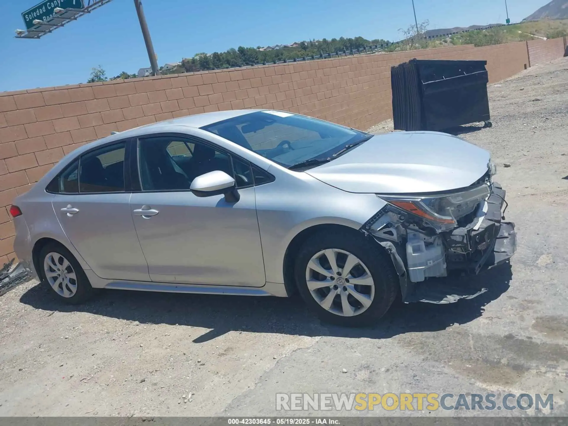 14 Photograph of a damaged car 5YFEPRAE6LP041047 TOYOTA COROLLA 2020